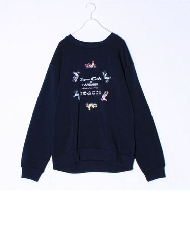 【ホンダ×はぴだんぶい】UNISEX ウィング＆サークルカブ 裏起毛スウェット