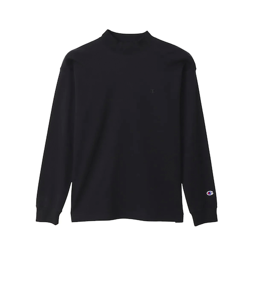 【Champion/チャンピオン】ICON モックネック ロングスリーブTシャツ ベーシック