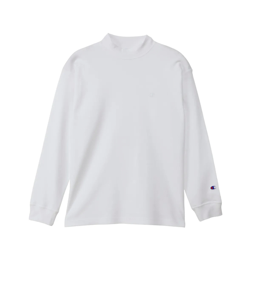 【Champion/チャンピオン】ICON モックネック ロングスリーブTシャツ ベーシック