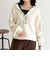 フード付きニットプルオーバー