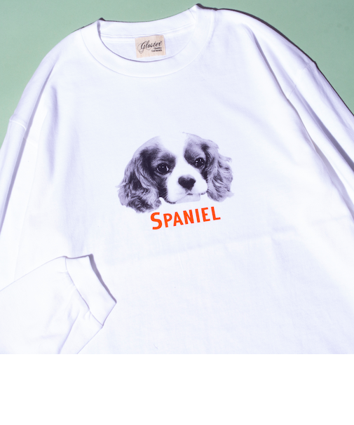 【人気シリーズ】【DOG&CAT】犬猫プリント クルーネックロンT