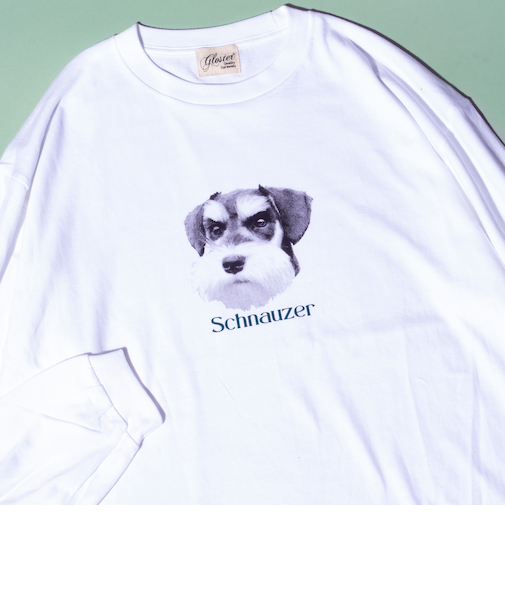 【人気シリーズ】【DOG&CAT】犬猫プリント クルーネックロンT
