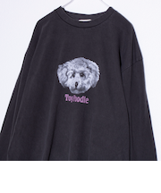 【人気シリーズ】【DOG&CAT】犬猫ピグメント クルーネックロンT