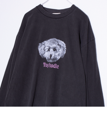 【人気シリーズ】【DOG&CAT】犬猫ピグメント クルーネックロンT