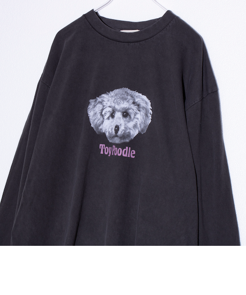 【人気シリーズ】【DOG&CAT】犬猫ピグメント クルーネックロンT