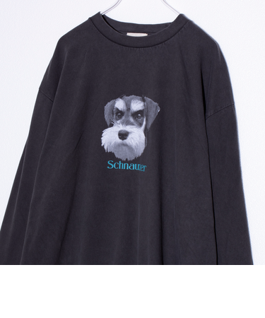【人気シリーズ】【DOG&CAT】犬猫ピグメント クルーネックロンT