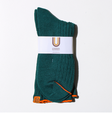 【UNIVERSAL OVERALL】クルーソックス Vソックス