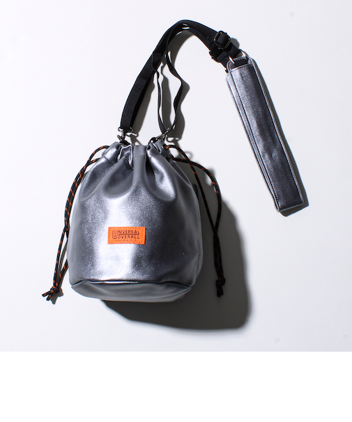 【UNIVERSAL OVERALL】ECO レザー巾着 ショルダーバッグ
