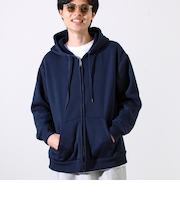 【カルボアシリーズ】UNISEX ワイドジップパーカー