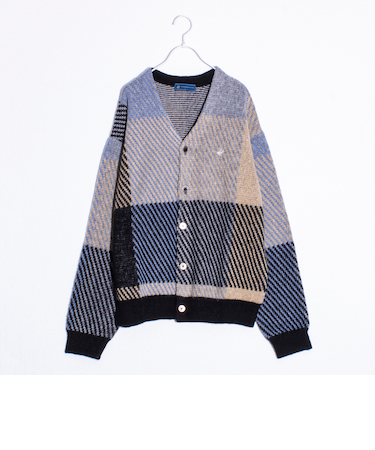 【実績品番/UNISEX/別注柄あり】【BHPC】モヘヤタッチニットカーディガン