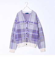 【実績品番/UNISEX/別注柄あり】【BHPC】モヘヤタッチニットカーディガン