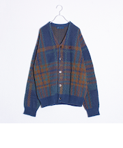【実績品番/UNISEX/別注柄あり】【BHPC】モヘヤタッチニットカーディガン