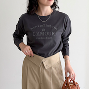 ワントーンロゴロンTシャツ
