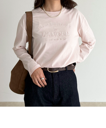 ワントーンロゴロンTシャツ