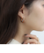 フェイクストーンスクエアピアス