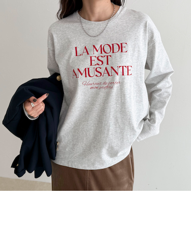 ロゴプリントロンTシャツ