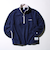【DISCUS】UNISEX フリースパイピング配色 ハーフZIPプルオーバー