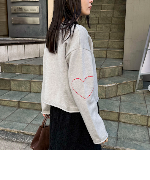 【新色追加！/主役級ニット】ハートステッチニットプルオーバー