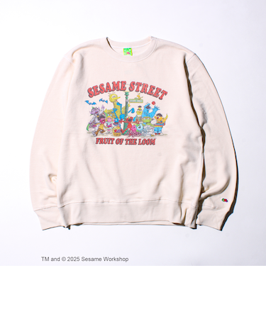 【SESAME STREET × FOTL】キャラ集合 甘編み裏毛スウェット