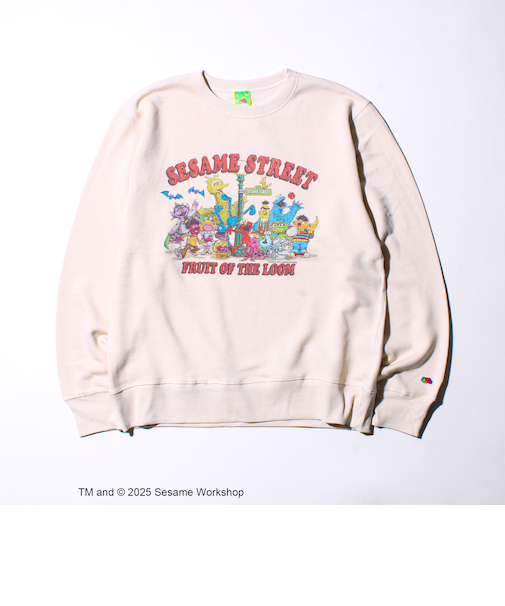 【SESAME STREET × FOTL】キャラ集合 甘編み裏毛スウェット
