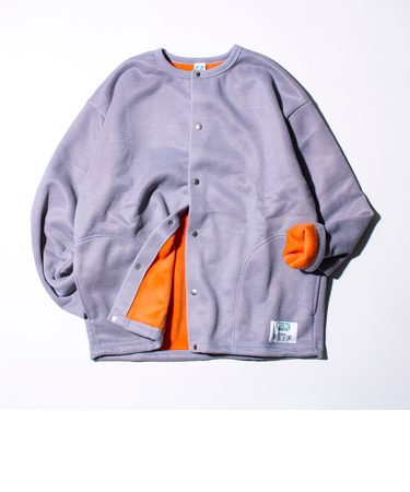 【DISCUS】UNISEX インレイ裏シャギーボンディング配色 クルーカーデ