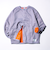 【DISCUS】UNISEX インレイ裏シャギーボンディング配色 クルーカーデ