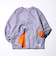 【DISCUS】UNISEX インレイ裏シャギーボンディング配色 クルーカーデ