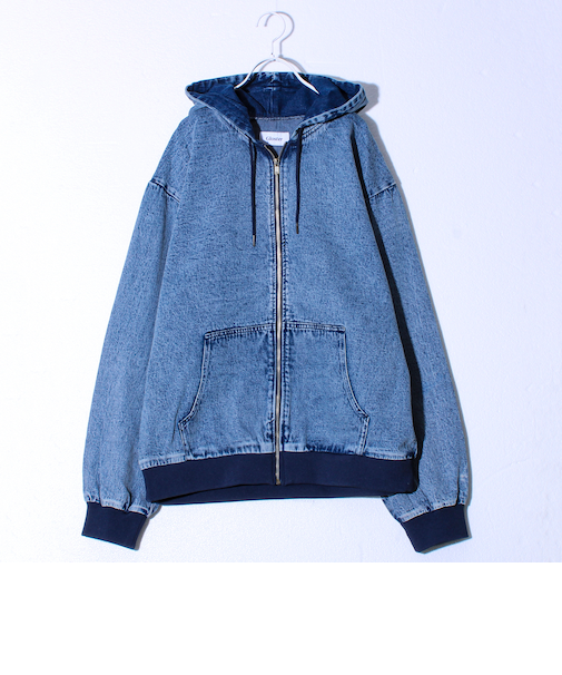 【好評につき再登場】デニムフルジップパーカー