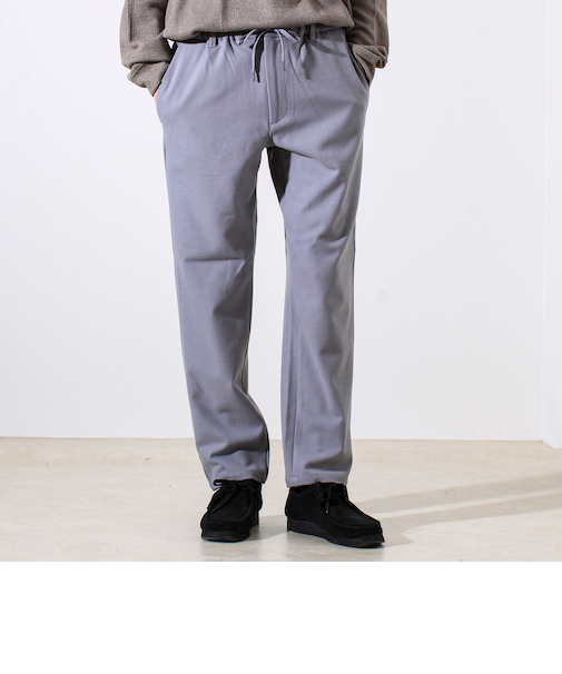 【セットアップ対応】両面起毛ストレッチイージーパンツ