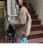 ボアノーカラーブルゾン