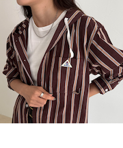 【GEVACO/ゲバコ】フーディーシャツワンピース