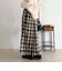 【GEVACO/ゲバコ】チェックサイドベルトスカート