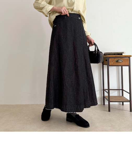 【GEVACO/ゲバコ】デニムプリーツスカート