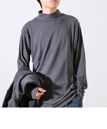 【インナー使い/レイヤードに最適】ソフトタッチスムースモックネック