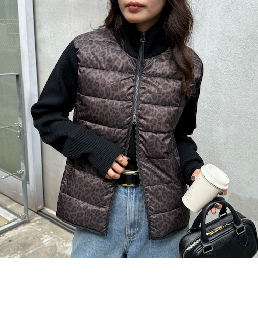 【TAION/タイオン】別注HI NECK DOWN JACKET+SLEEVE KNIT