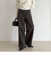 コットンツイルストレートパンツ