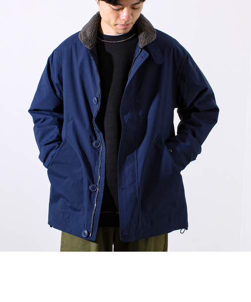 【首元まで暖かい大人のアウター】衿ボアN-1デッキジャケット