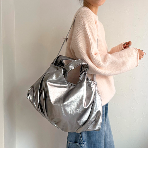 合皮バルーンバッグ