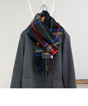 【TWEED MILL/ツイードミル】ウールチェックストール48