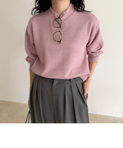 ニットソークロップドプルオーバー