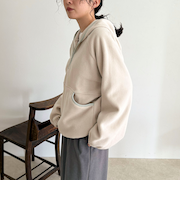 フード付きフリースアノラック