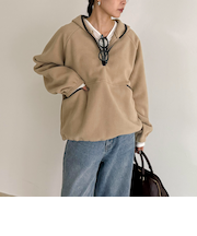 フード付きフリースアノラック