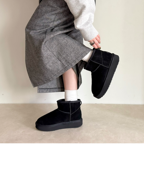 EMU Australia】マイクロウールプラットフォームムートンブーツ