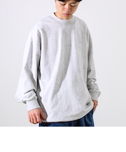 ダブルステッチパウダースノー裏毛プルオーバー