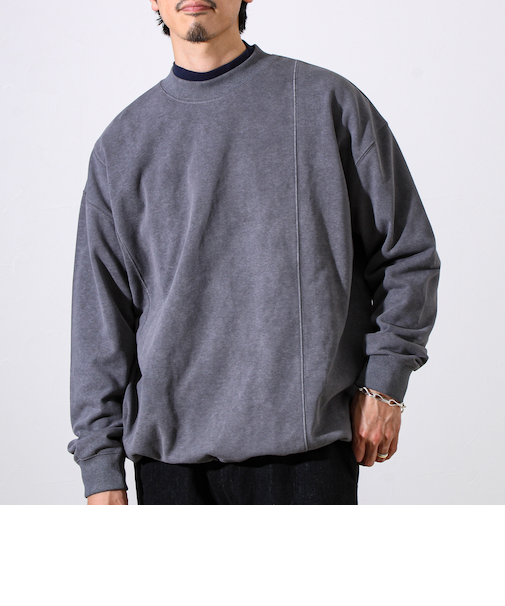 ダブルステッチパウダースノー裏毛プルオーバー