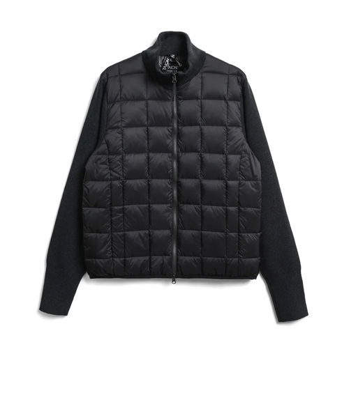 TAION/タイオン】ベーシック ハイネックWジップ ニットスリーブダウン