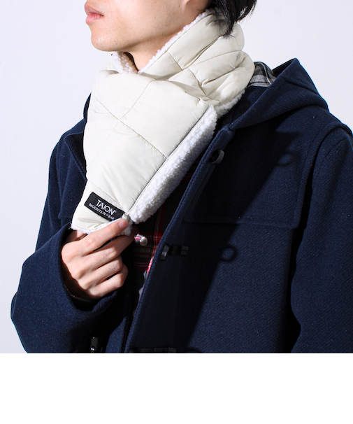 【TAION/タイオン】マウンテン リバーシブル ダウン×ボア マフラー