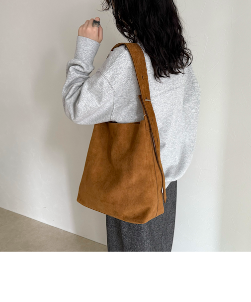 フェイクスエードアジャストワンハンドルバッグ