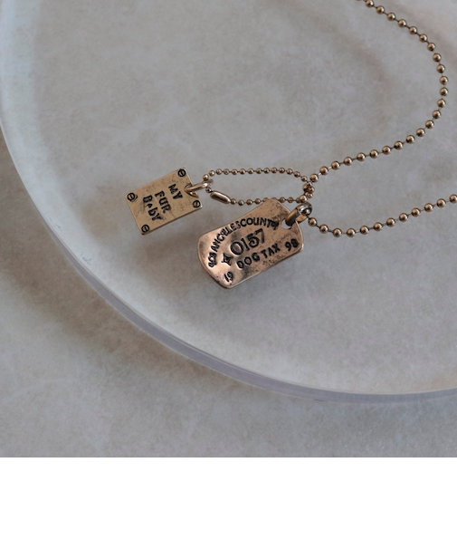 アンティークタグネックレス