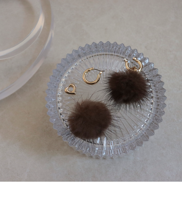 ミンクファーカスタムフープピアス